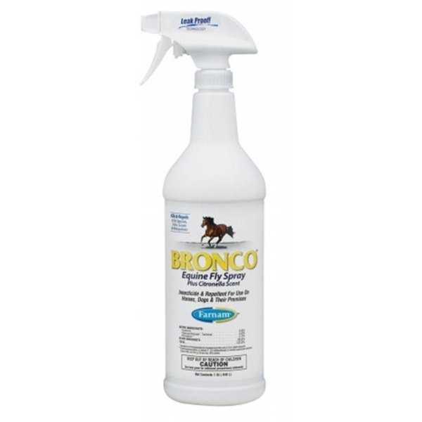 Farnam Leather CPR - bronco - Bronco E Equine Fly Spray- Citronella 32 Ounce - 100502328 274845